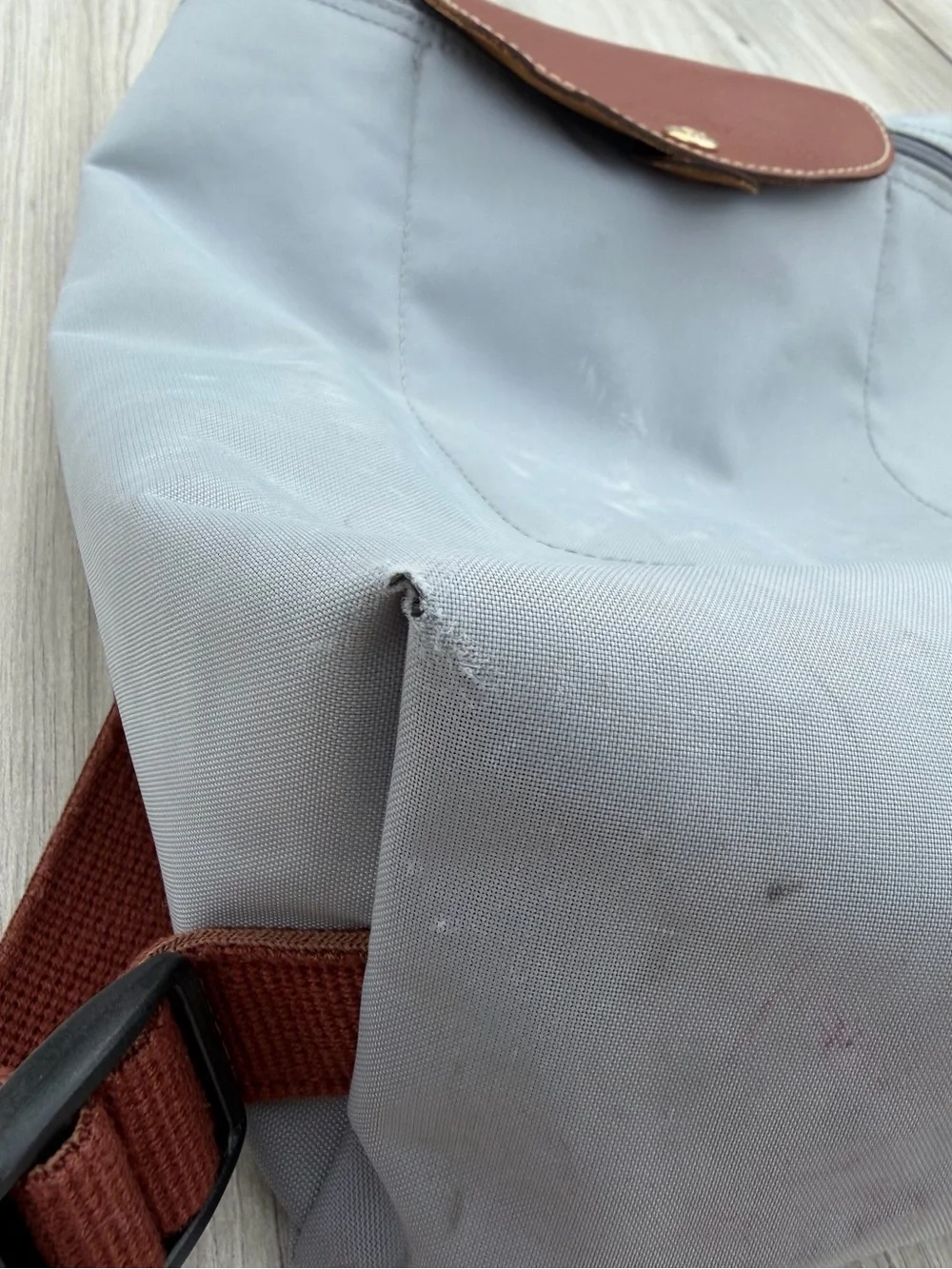 Longchamp Le Pliage Original Backpack in a grey-blue
